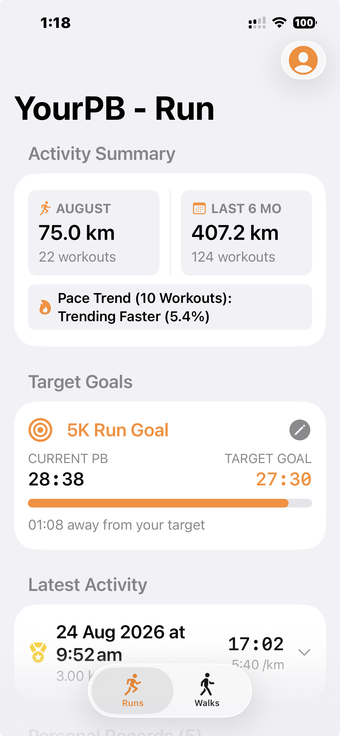 YourPB App Preview